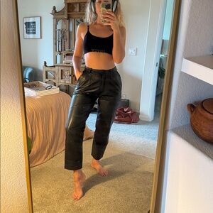 Byrnes & Baker Black Leather Pants